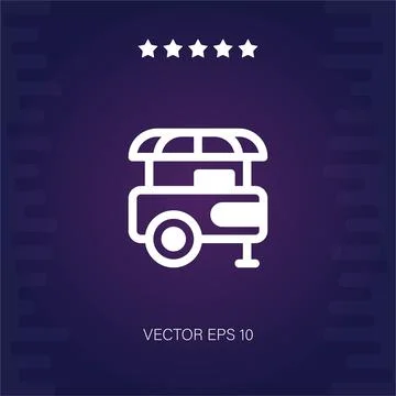 Food stand vector icon Stock Illustration