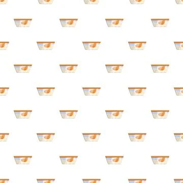 Food storage container pattern for meal preparation 스톡 일러스트