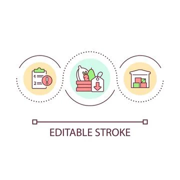 Food storage problem loop concept icon Ilustración de archivo