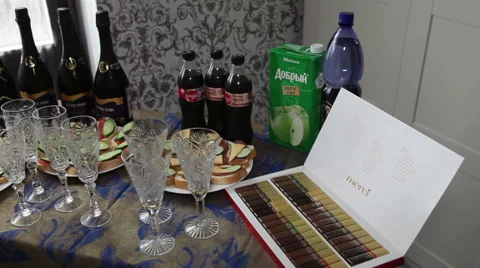 Food on the table Stock Footage 66301984