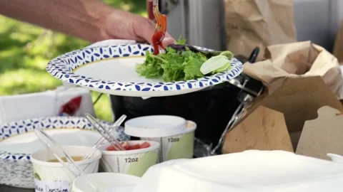 Food on a table Stock Footage 155456304