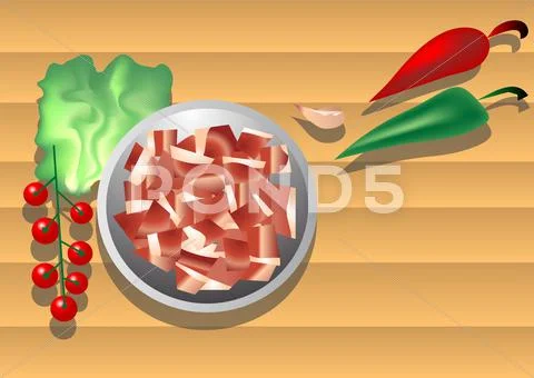 Food on the table Stock Illustration