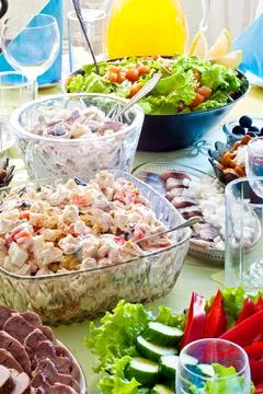 Food on the table Stock Photos