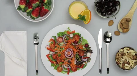 Food on the Table Stopmotion Stock Footage 62469738