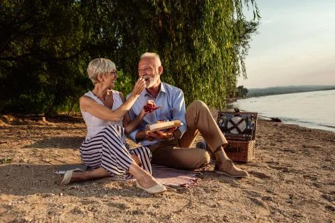 The food tastes better when it is given with love Stock Photos