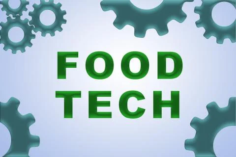 FOOD TECH concept イラスト素材