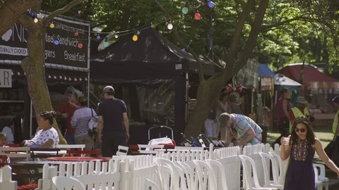 Food tents Stock Footage 93201208