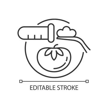 Food testing linear icon Stock Illustration