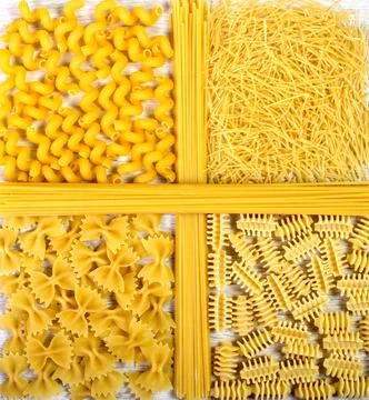 Food theme, pasta background. Stock Photos
