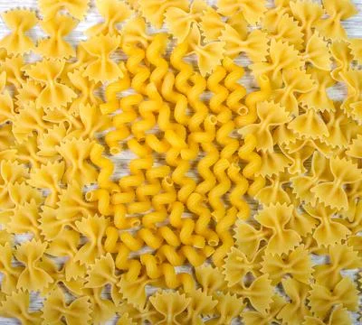Food theme, pasta background. Stock Photos