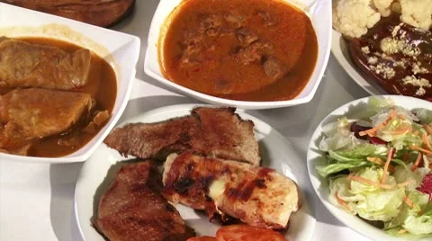 Food, tilt down Stock Footage 10773400