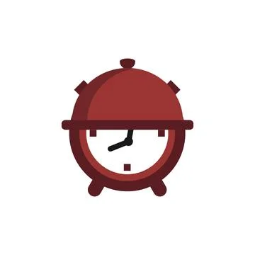 Food time clock shape logo and icon for restaurant or food company Stock Illustration