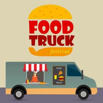 Food track Stock Illustration