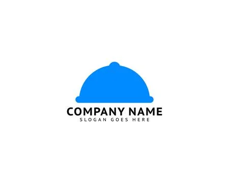 Food Tray Vector Logo Design Template Stock Illustration