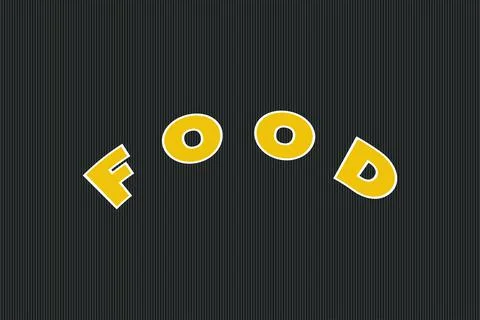 Food typography text vector design Stock Illustration