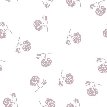 Food under tree glyph vector seamless pattern Illustrazione stock