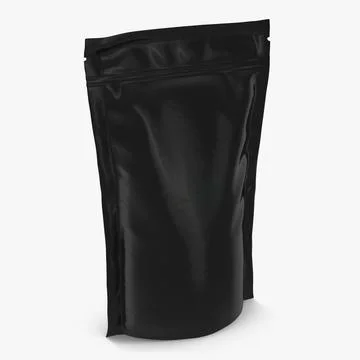 Food Vacuum Sealed Bag Black 3D Model