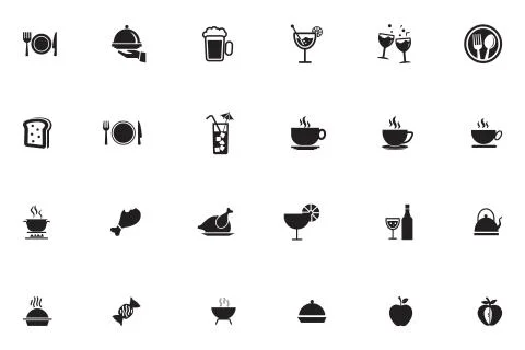Food Vector Icons Stockillustratie