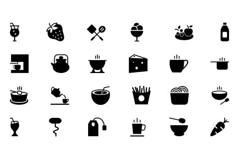 Food Vector Icons Pack Stock Illustration