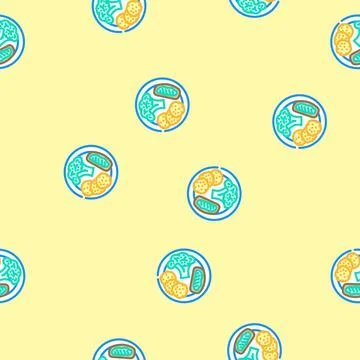 Food vegan vector seamless pattern Illustrazione stock