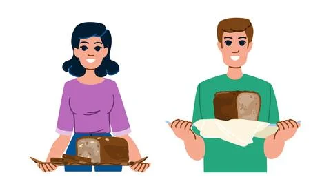 Food whole grain bread vector イラスト素材