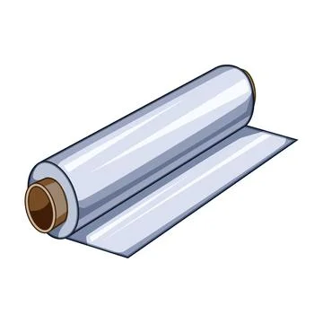Food wrap roll packaging fresh products concept Stock Illustration