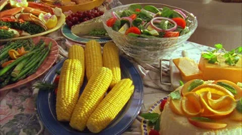 FOOD_DINNER_TABLETOP Stock Footage 10809216