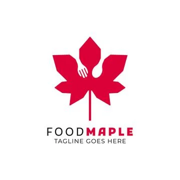 FoodMaple Concept, Monogram Logo Template for Restaurant Stock Illustration