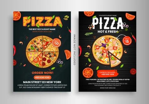 Foods flyer template. Stock Illustration