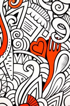 The foods graffiti Illustrazione stock