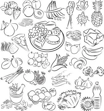 Foods Stock Illustration