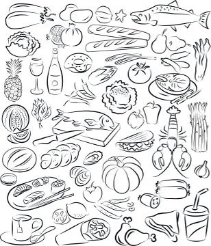 Foods 스톡 일러스트