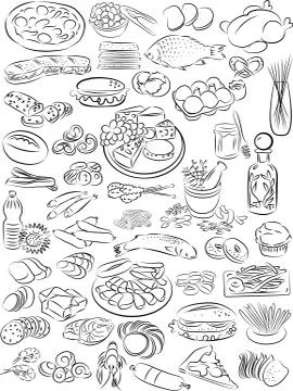 Foods 스톡 일러스트