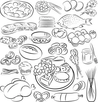 Foods 스톡 일러스트