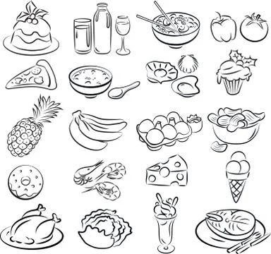 Foods 스톡 일러스트