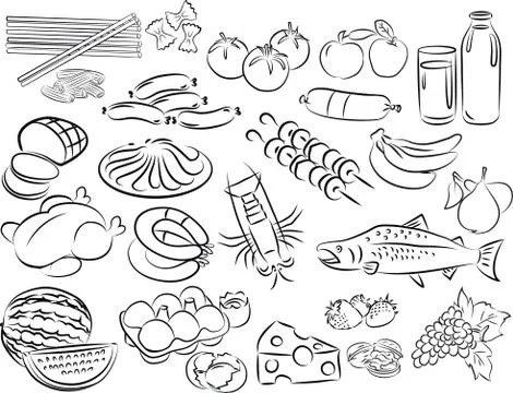 Foods Stock Illustration