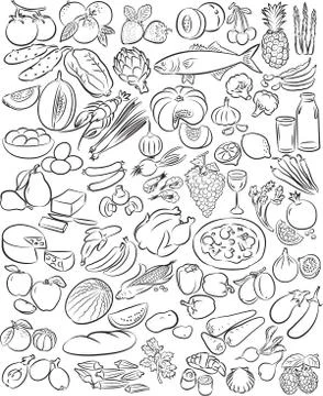Foods 스톡 일러스트