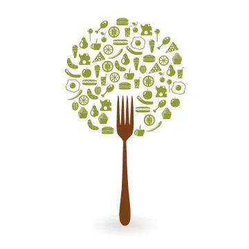 Foods tree Stock Illustration