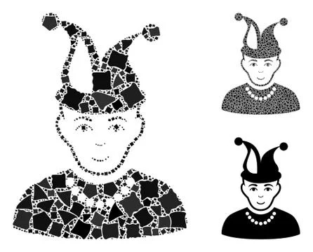 Fool Composition Icon of Abrupt Elements 스톡 일러스트