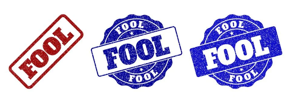FOOL Grunge Stamp Seals Stock Illustration