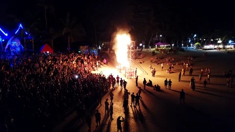 Fool Moon Party Stock Footage 86591012