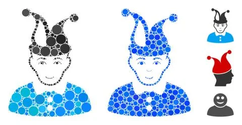 Fool Mosaic Icon of Round Dots Stock Illustration