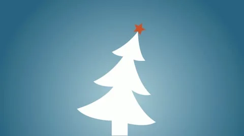 Foolish christmas tree and star Stock Footage 12381203