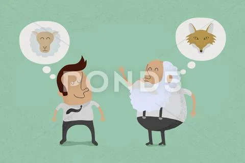 Fools always fall prey to the wise , eps10 vector format Stock Illustration