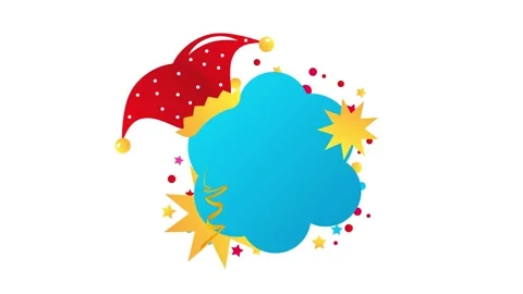 Fools April Day Animated Illustration on White Background Stock Footage 306840540