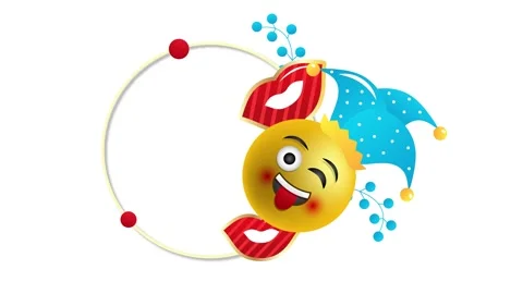 Fools April Day Animated Illustration on White Background Stock Footage 306840702