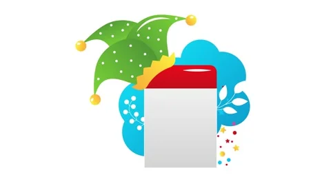 Fools April Day Animated Illustration on White Background Stock Footage 306840835