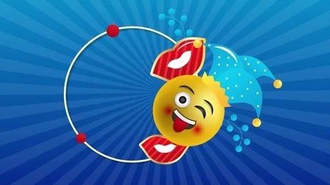 Fools April Day Horizontal Animated Background Stock Footage 306840722