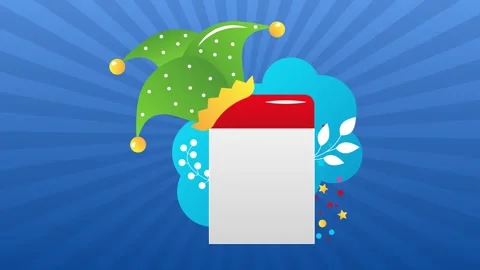 Fools April Day Horizontal Animated Background Stock Footage 306840855