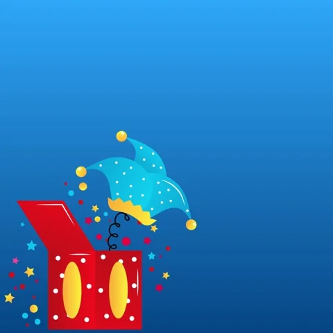 Fools April Day Square Animated Background Stock Footage 306840600